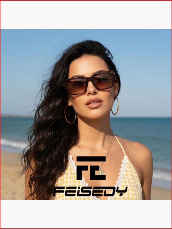 Retro Trendy Rectangle Polarized Sunglasses with UV Protection main image 5